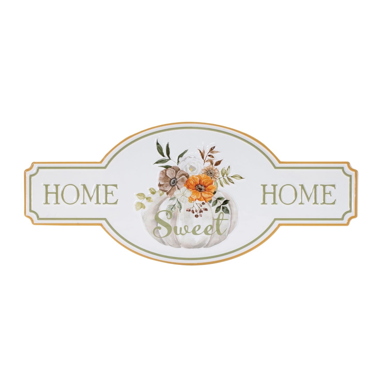Metal Fall Home Sweet Home Sign 21.75"L