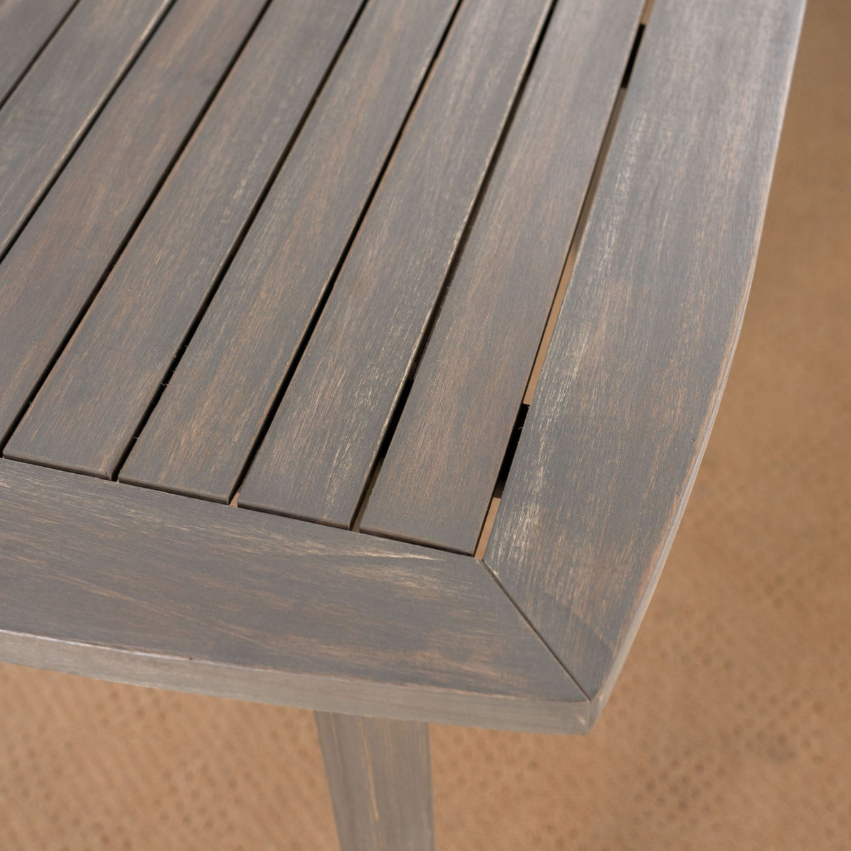 Modern Indoor Square Acacia Wood Dining Table With Toothpick Leg Design