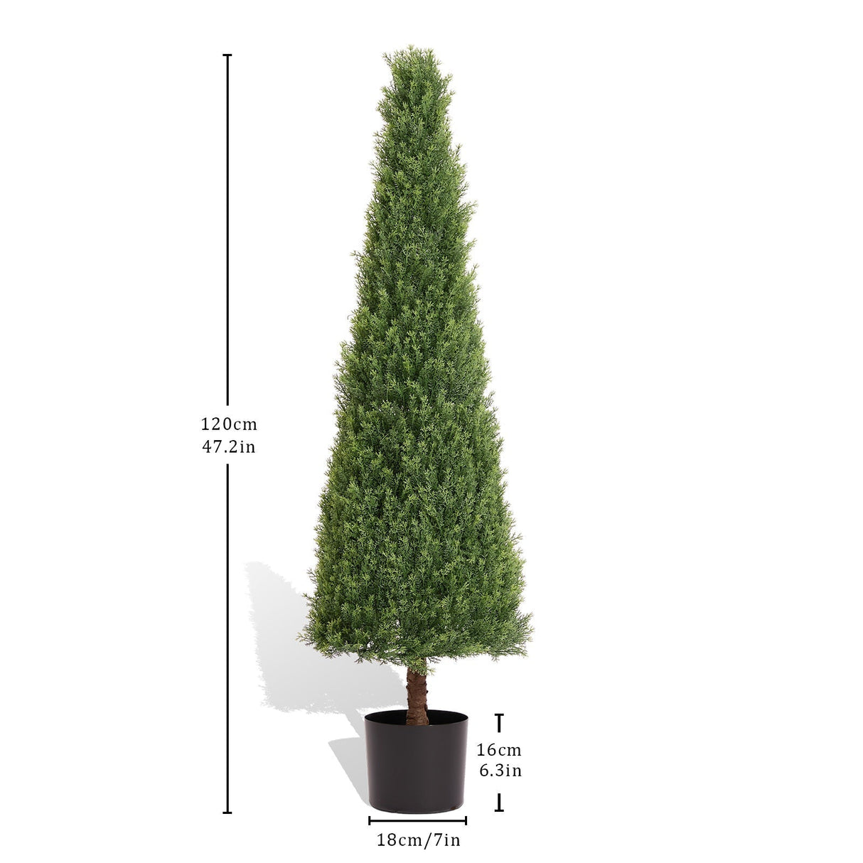 4FT Conical Topiary Cedar Trees Artificial Outdoor Set of 2