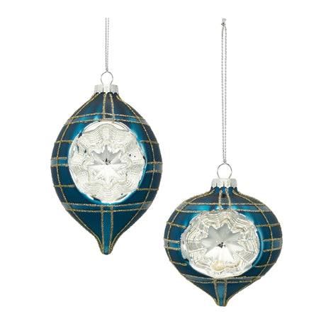 Plaid-Glass-Reflector-Ornament-(Set-of-12)-Christmas-Ornaments
