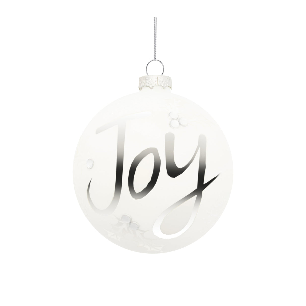 Frosted Glass Joy Ornament (Set of 6)