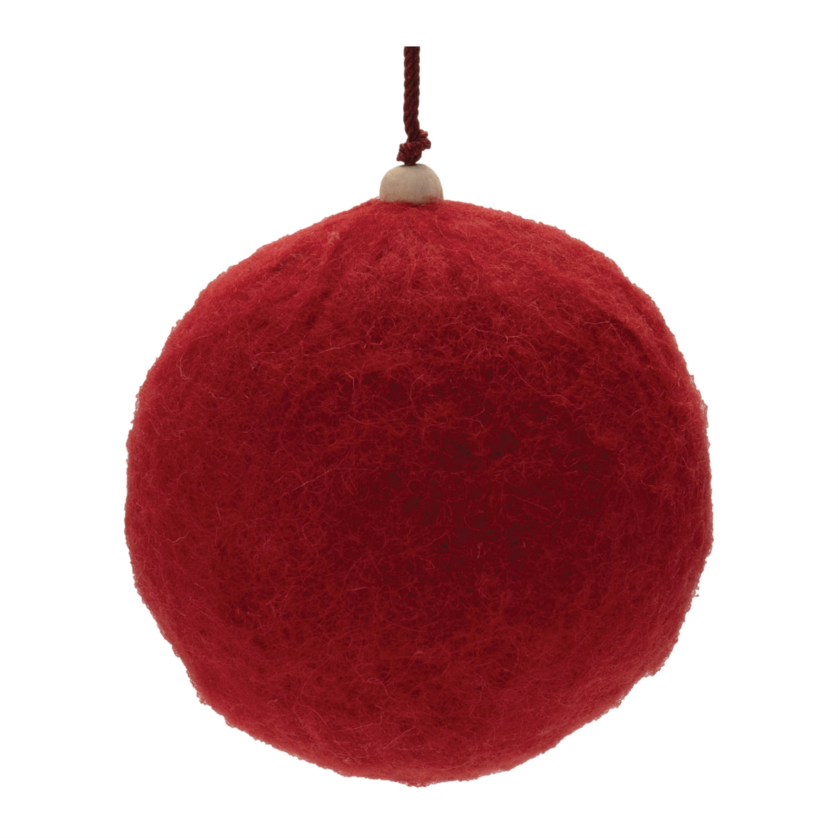Felt fabric ball ornament (set of 4)