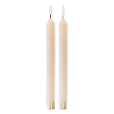 FIA-Wick-Beige-Textured-Taper-Candle-(Set-of-2)-Candles