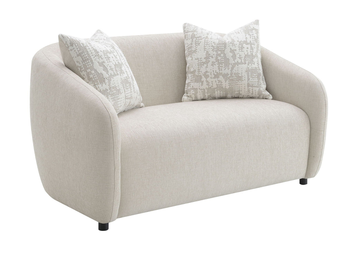 Etienne Loveseat With 3 Pillows - Beige