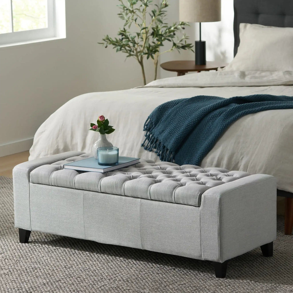 Guernsey - Ottoman Storage With Tufted Top