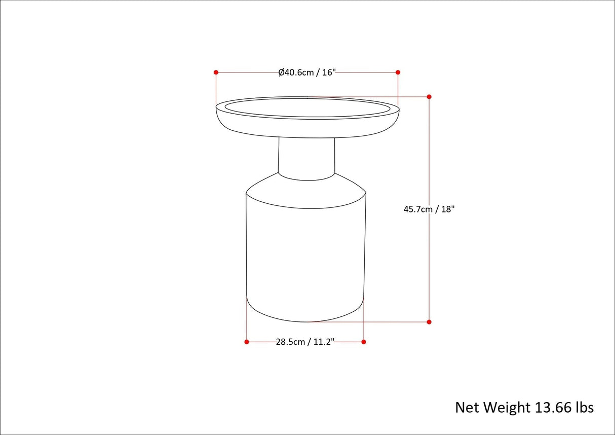 Haynes Solid Mango Accent Table in Natural