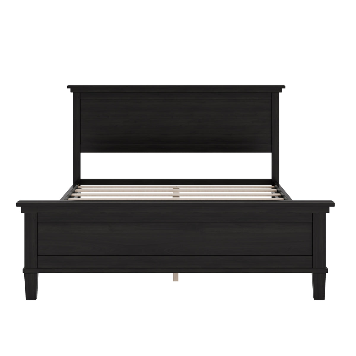 Mid-Century Modern Wood Platform Bed