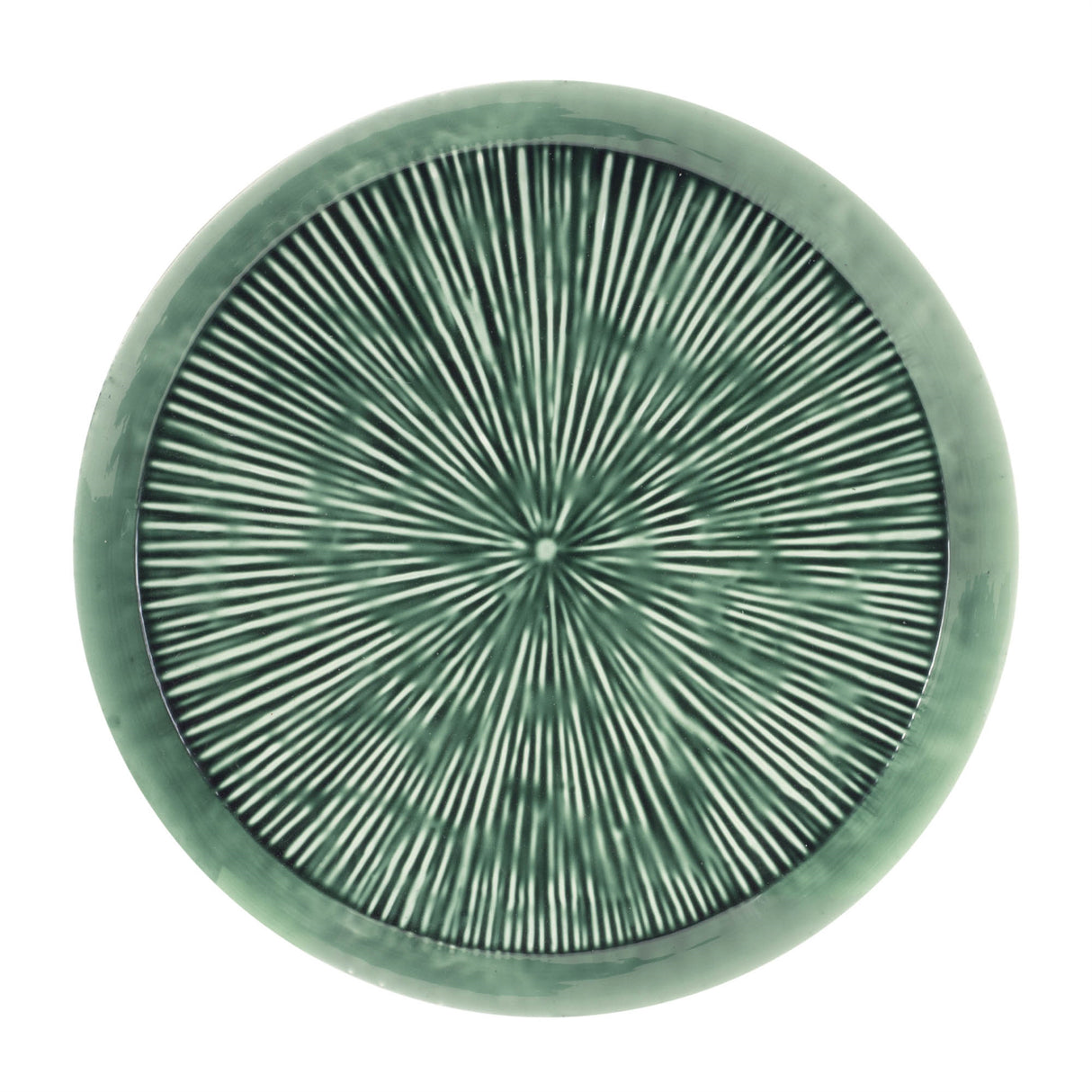 Round Etched Metal Tray 13.5"D