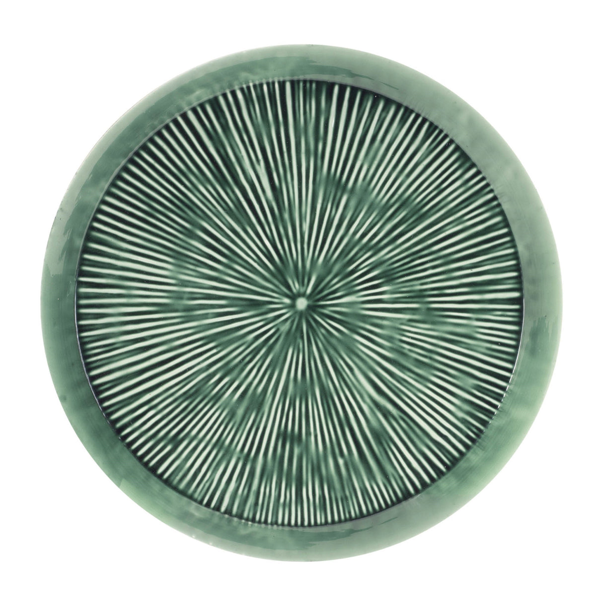 Round Etched Metal Tray 13.5"D