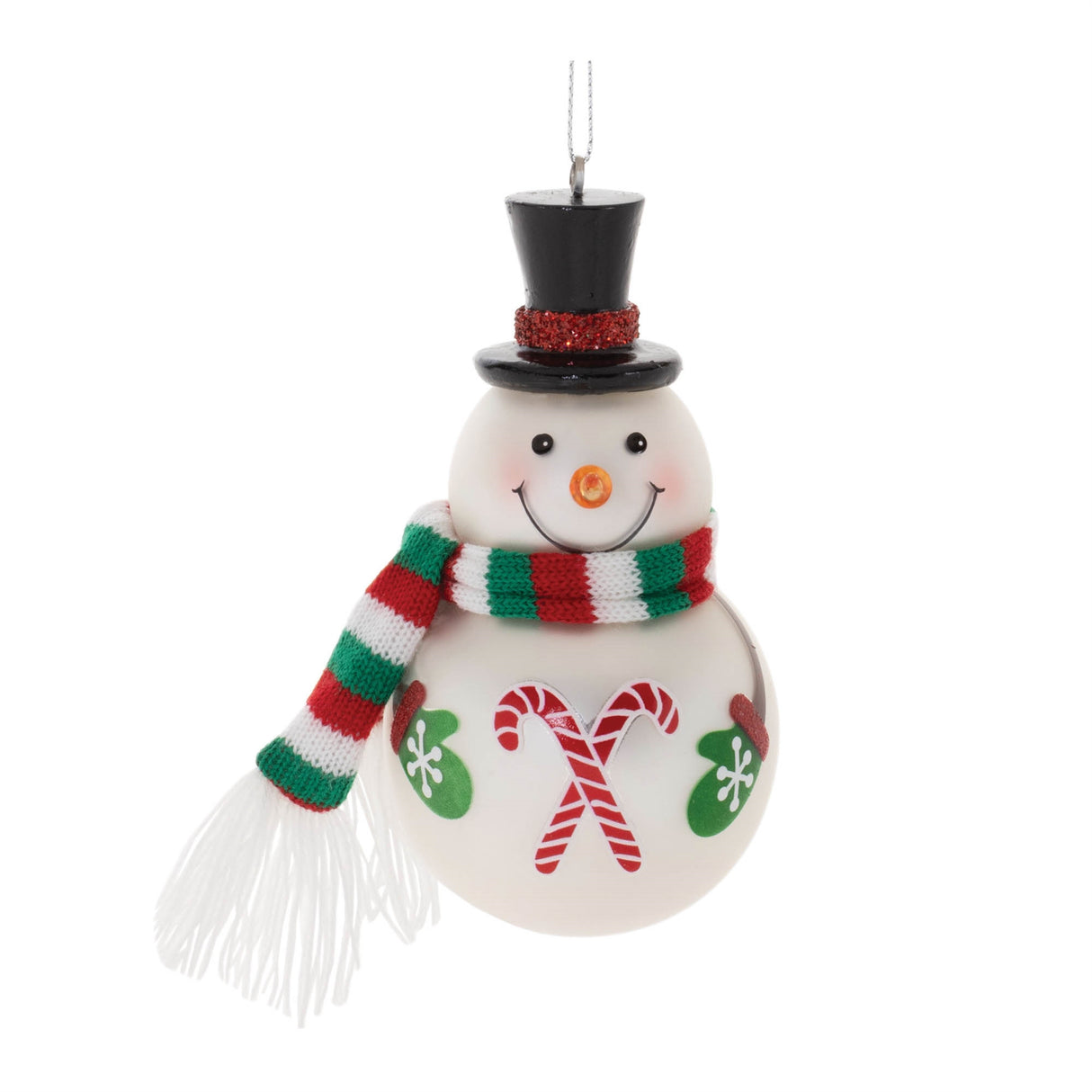 Frosted Glass Snowman Ornament (Set of 6)