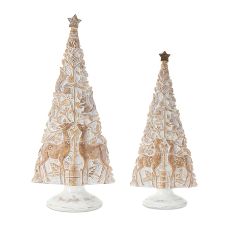 Christmas-tree-with-carved-animals-design-(set-of-2)-Christmas-Trees