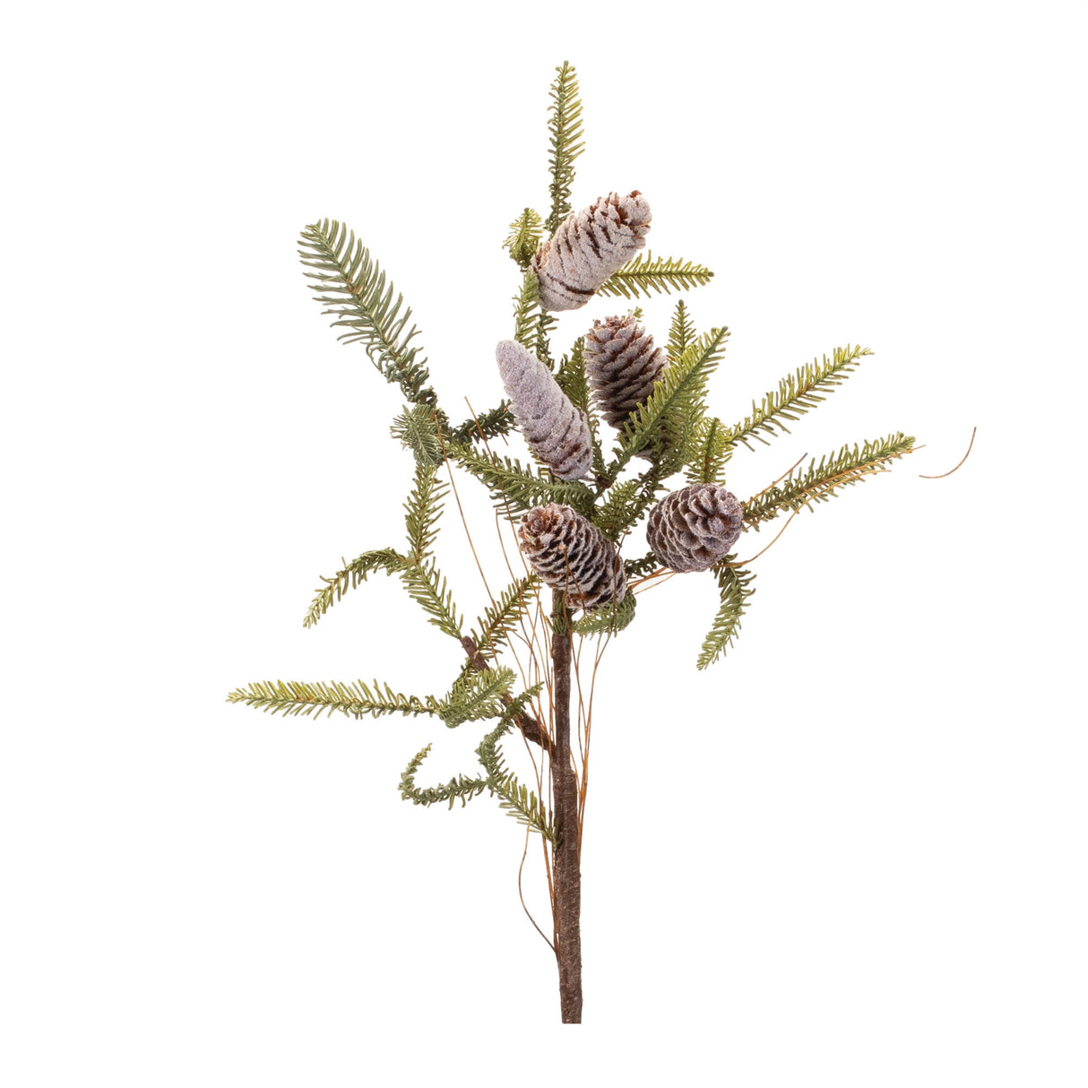 Pine-twig-and-pinecone-spray-(set-of-6)-Artificial-Flowering-Plants