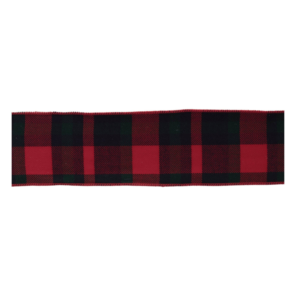 Red-and-Black-Plaid-Wired-Ribbon-(Set-of-2)-Ribbons-&-Trim