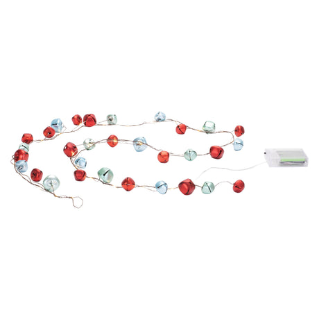 LED-Sleigh-Bell-Wire-Garland-(Set-of-2)-Wreaths-&-Garlands