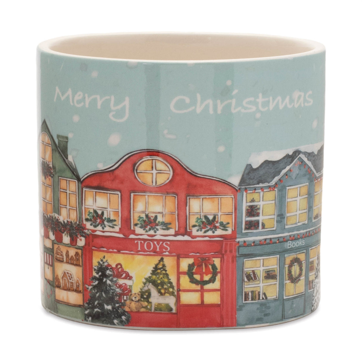 Merry Christmas Village Planter (Set of 2)