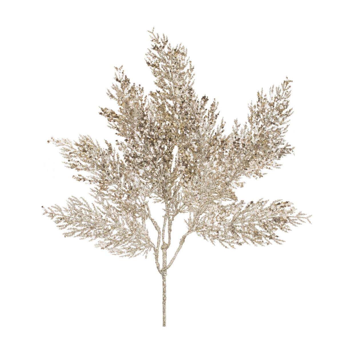 Glittered-cedar-spray-(set-of-6)-Artificial-Flowering-Plants