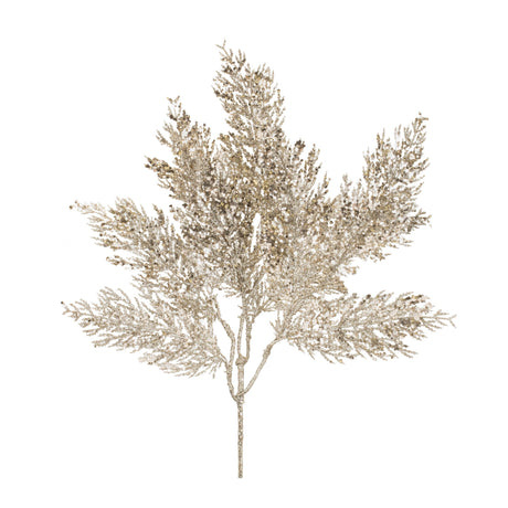 Glittered-cedar-spray-(set-of-6)-Artificial-Flowering-Plants