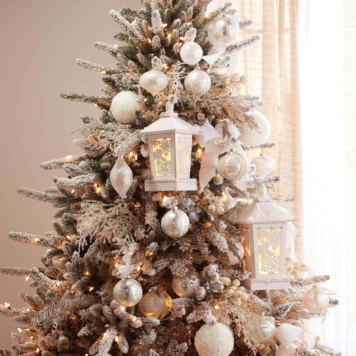 LED Winter Lantern 14"H