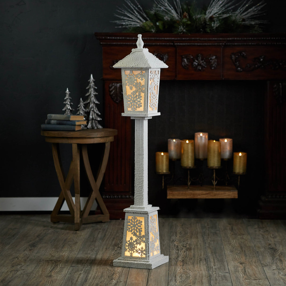 LED Winter Lantern Post 48"H
