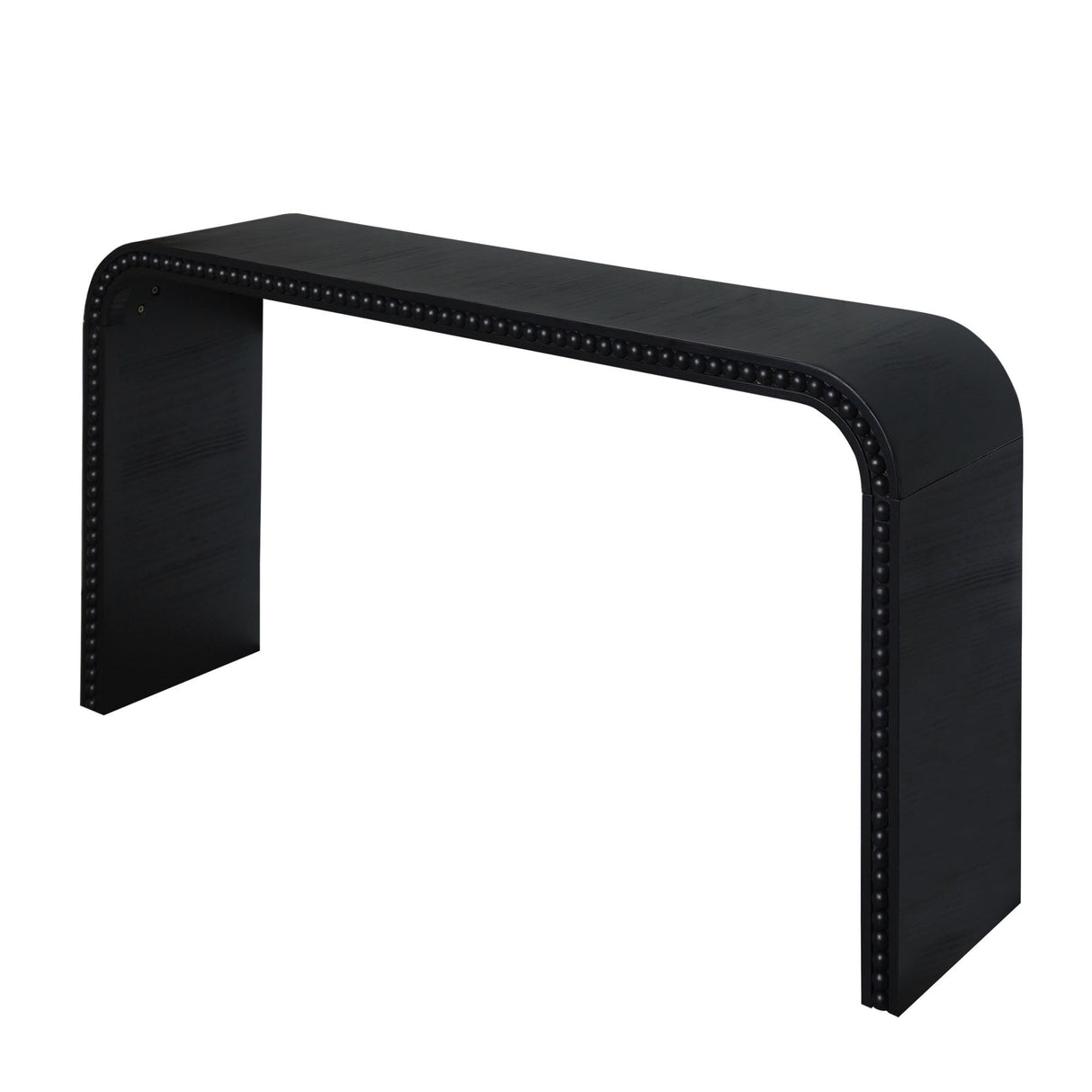 Black Wood Console Table, 59in Entryway Table