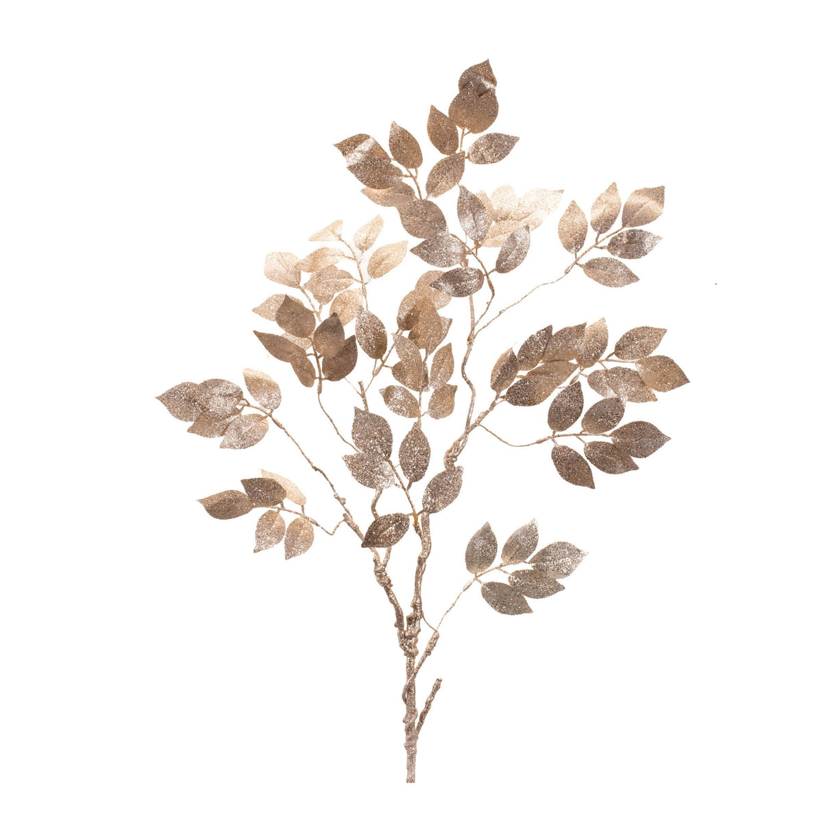 Glittered-Leaf-Spray-(Set-of-6)-Artificial-Flowering-Plants