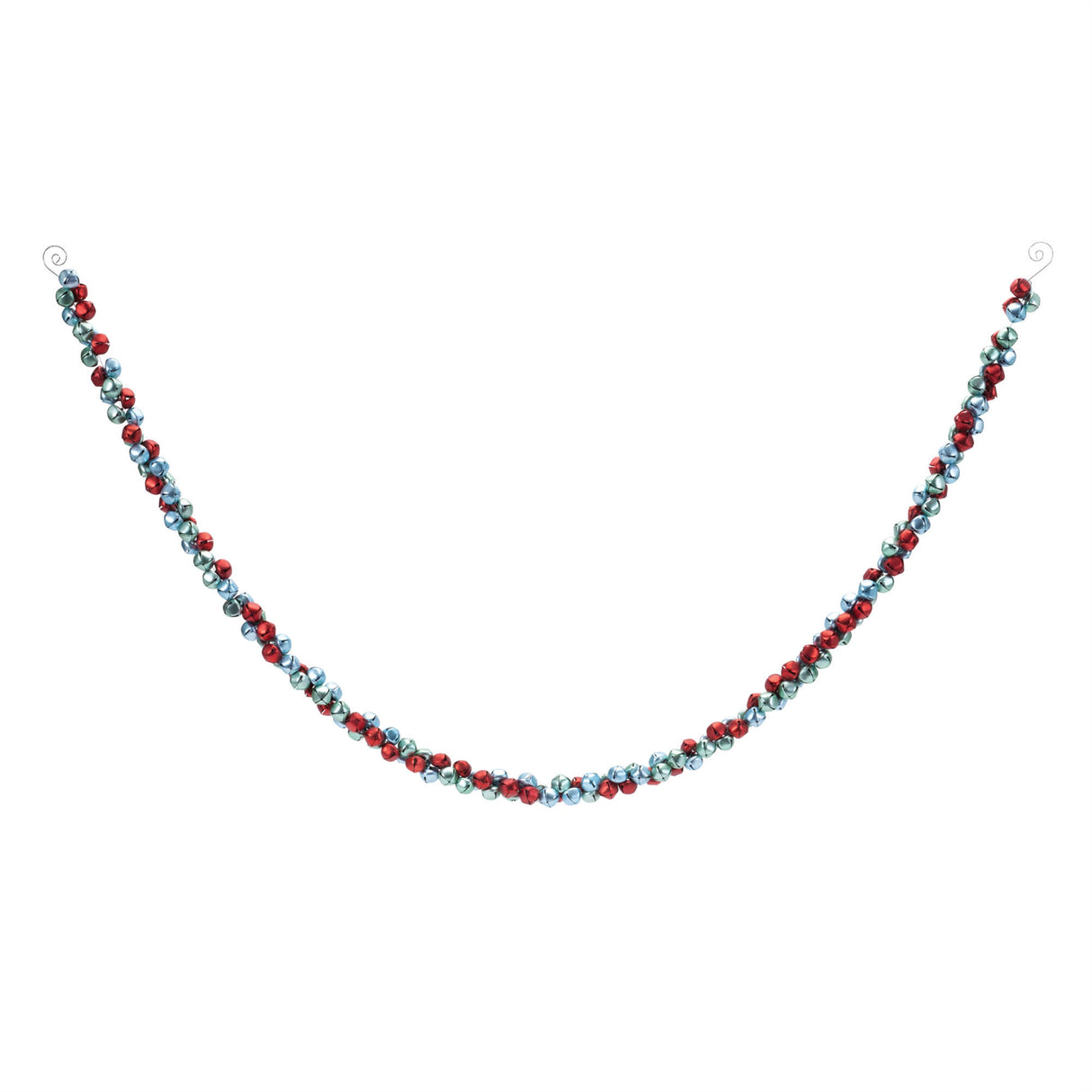 Metal-Sleigh-Bell-Cluster-Garland-(Set-of-2)-Wreaths-&-Garlands