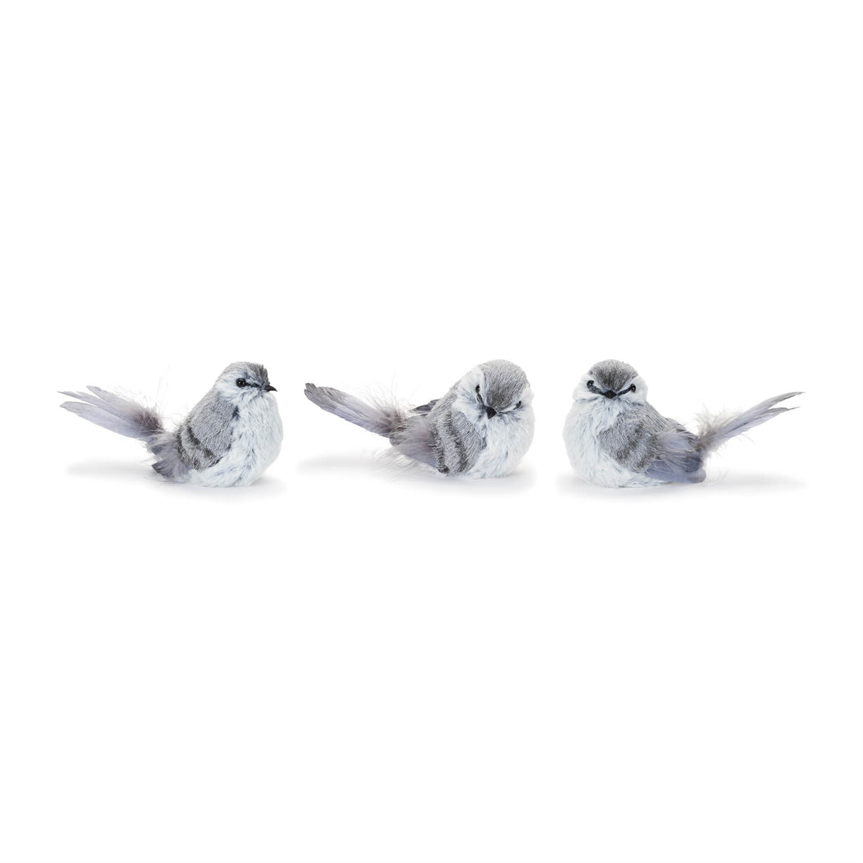 Feathered-bird-shelf-sitter-(set-of-Decorative-Objects