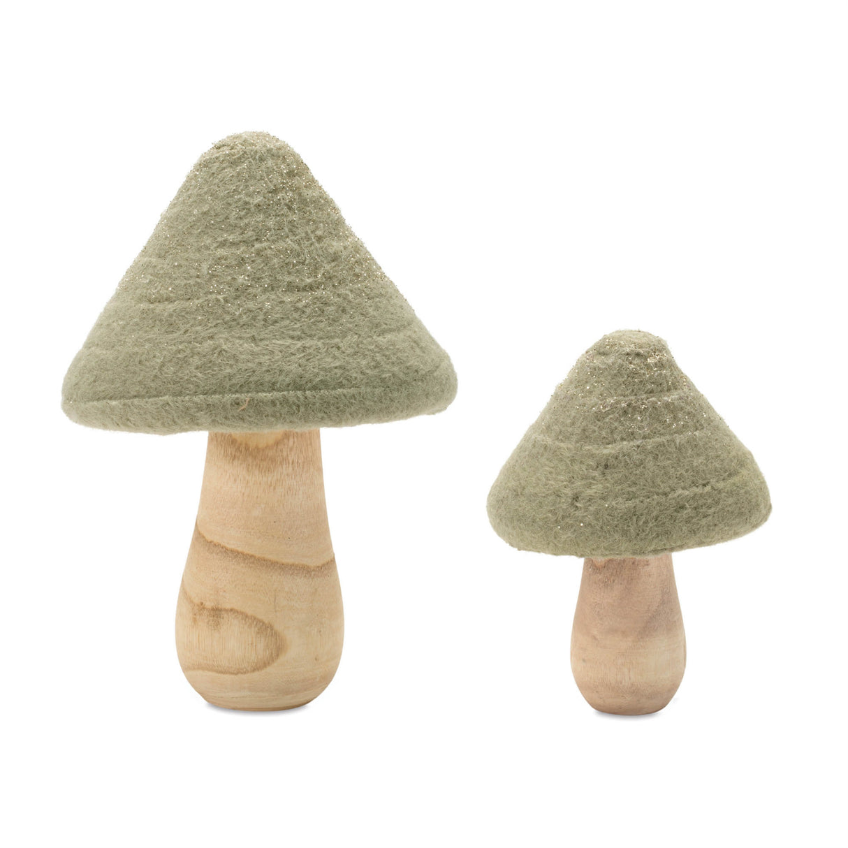 Glittered-wool-mushroom-decor-(set-of-2)-Decorative-Objects