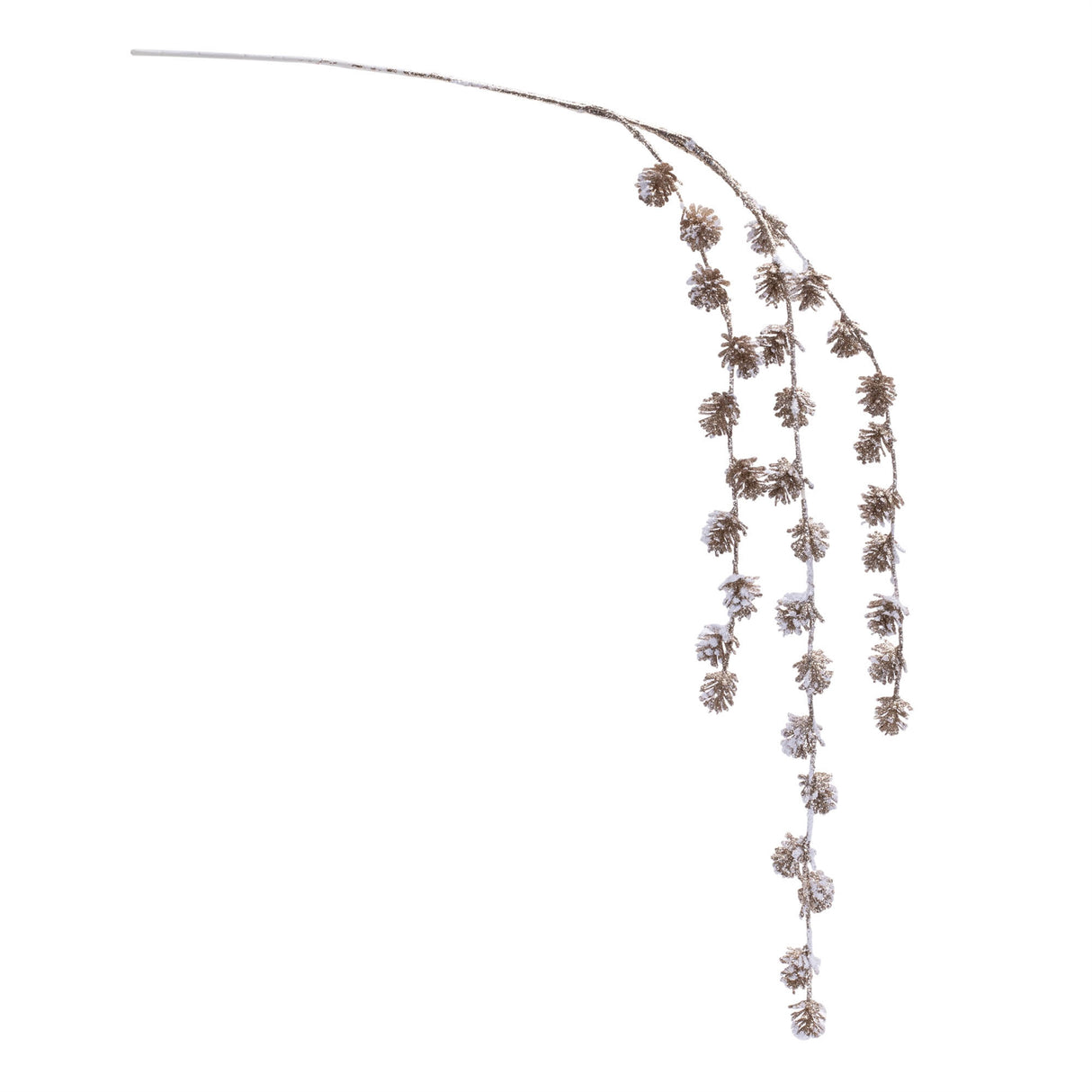 Snowy-hanging-pinecone-spray-(set-of-6)-Christmas-Decor