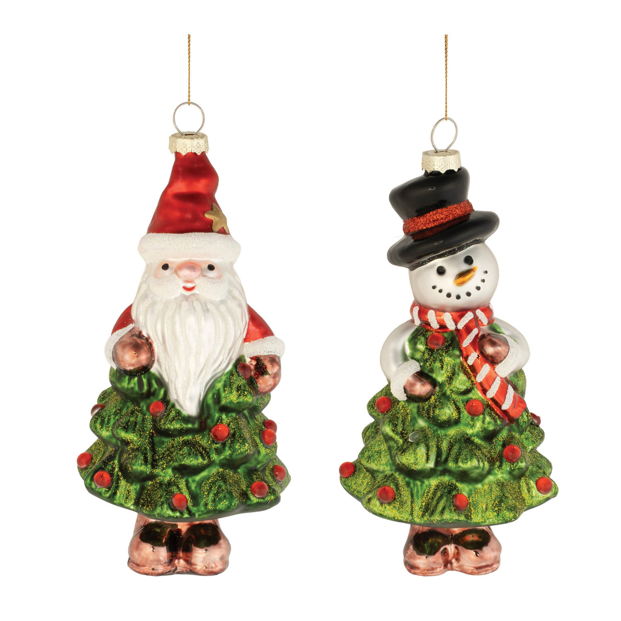 Glass-Santa-and-Snowman-Christmas-Tree-Ornament-(Set-of-12)-Christmas-Ornaments