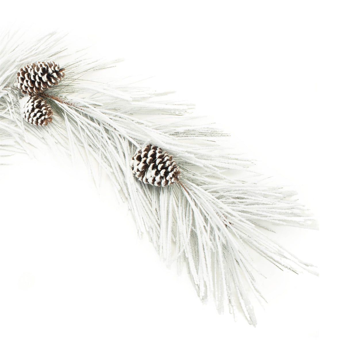 Flocked Long Needle Pine Garland 48"L