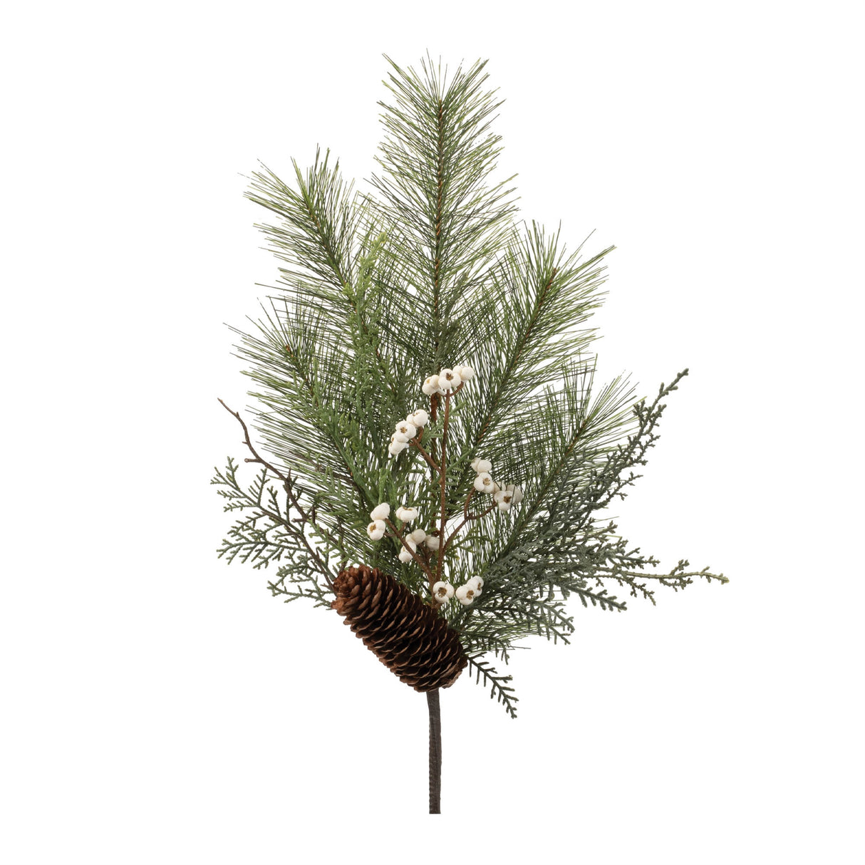 Pine-with-tallow-berry-spray-(set-of-12)-Artificial-Flowering-Plants