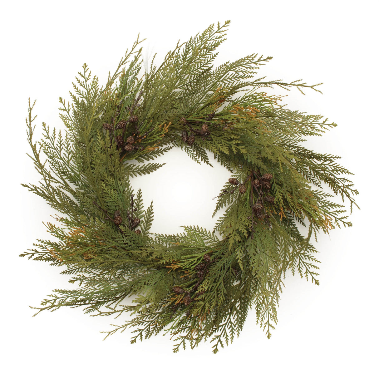 Cedar and Mini Pinecone Wreath 30"D