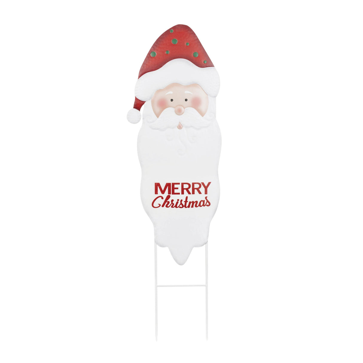 Merry Christmas Santa Stake 44"H