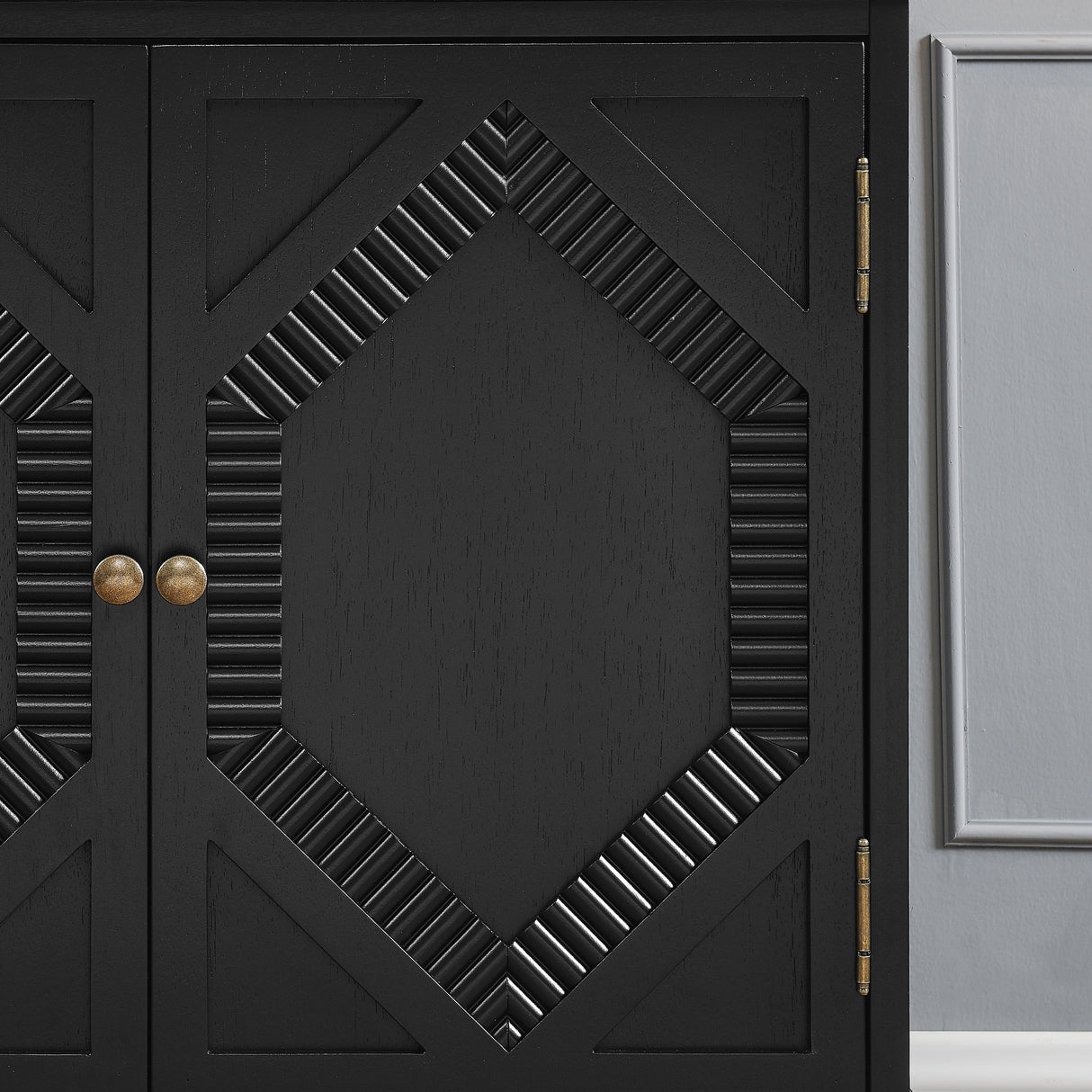 33.6' Retro Wooden Sideboard Buffet Cabinet with Storage