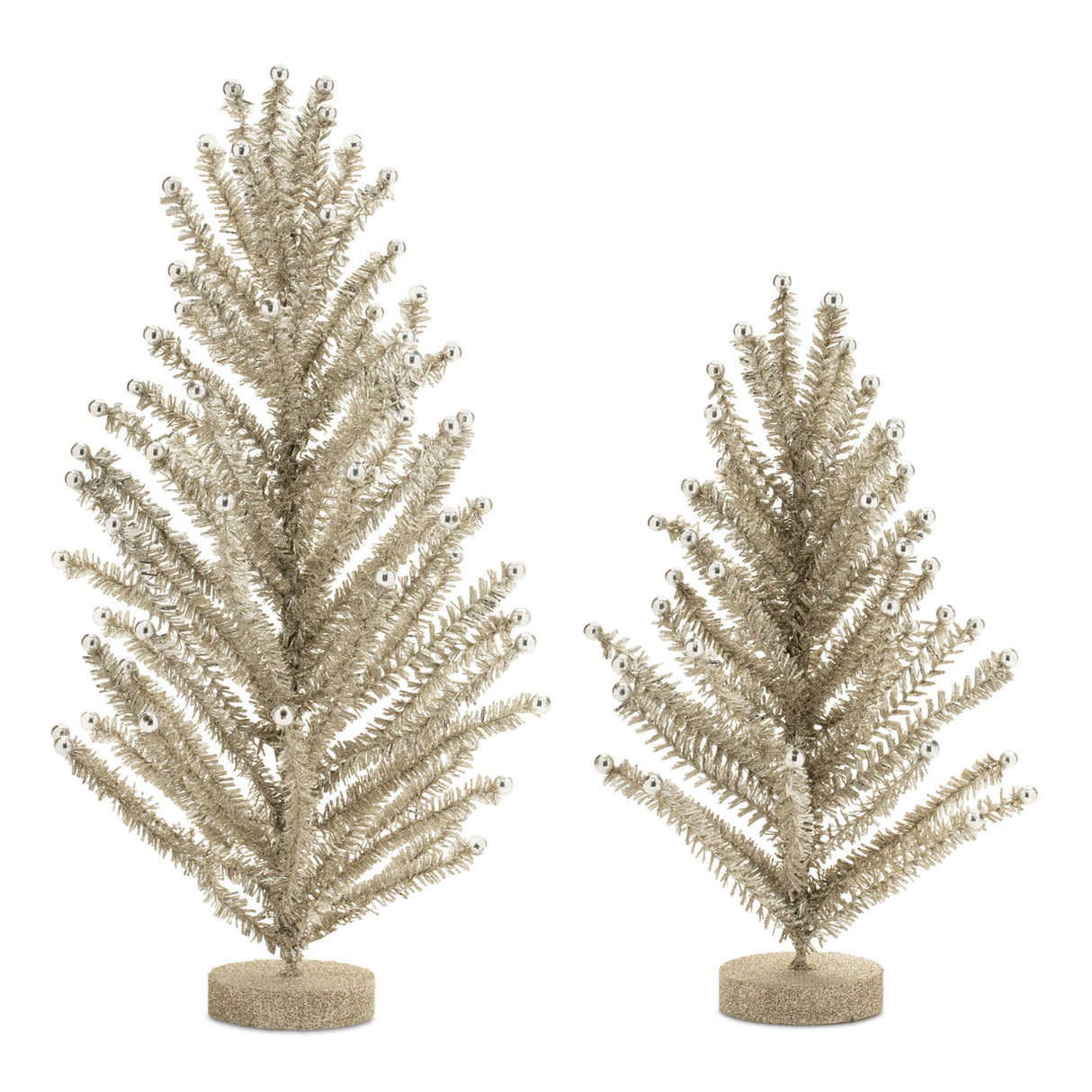 Glittered-tinsel-pine-tree-(set-of-2)-Christmas-Decor