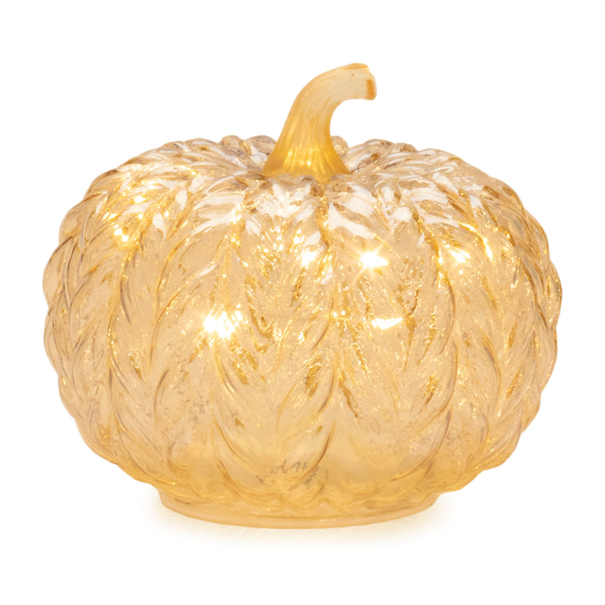 LED Mercury Glass Pumpkin Decor (Set of 3)