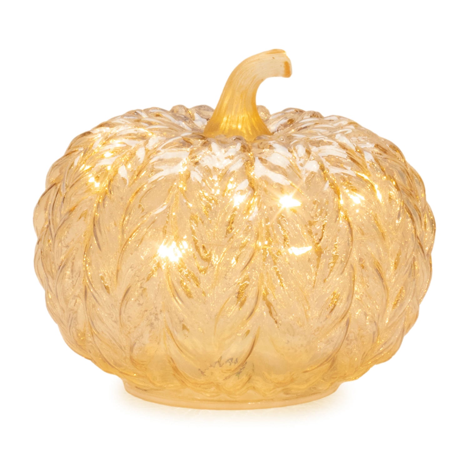 LED Mercury Glass Pumpkin Decor (Set of 3)