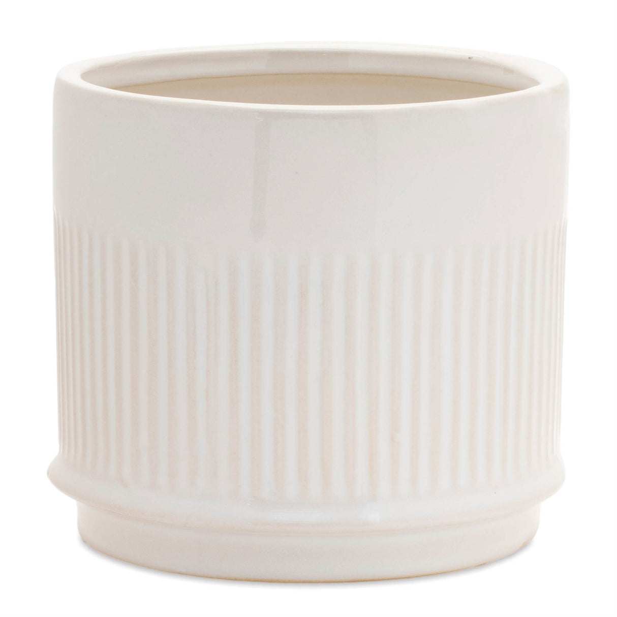 Ribbed Ceramic Planter (Set of 2)