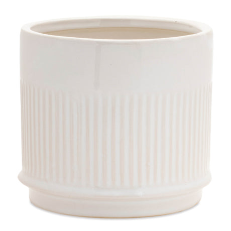 Ribbed Ceramic Planter (Set of 2)