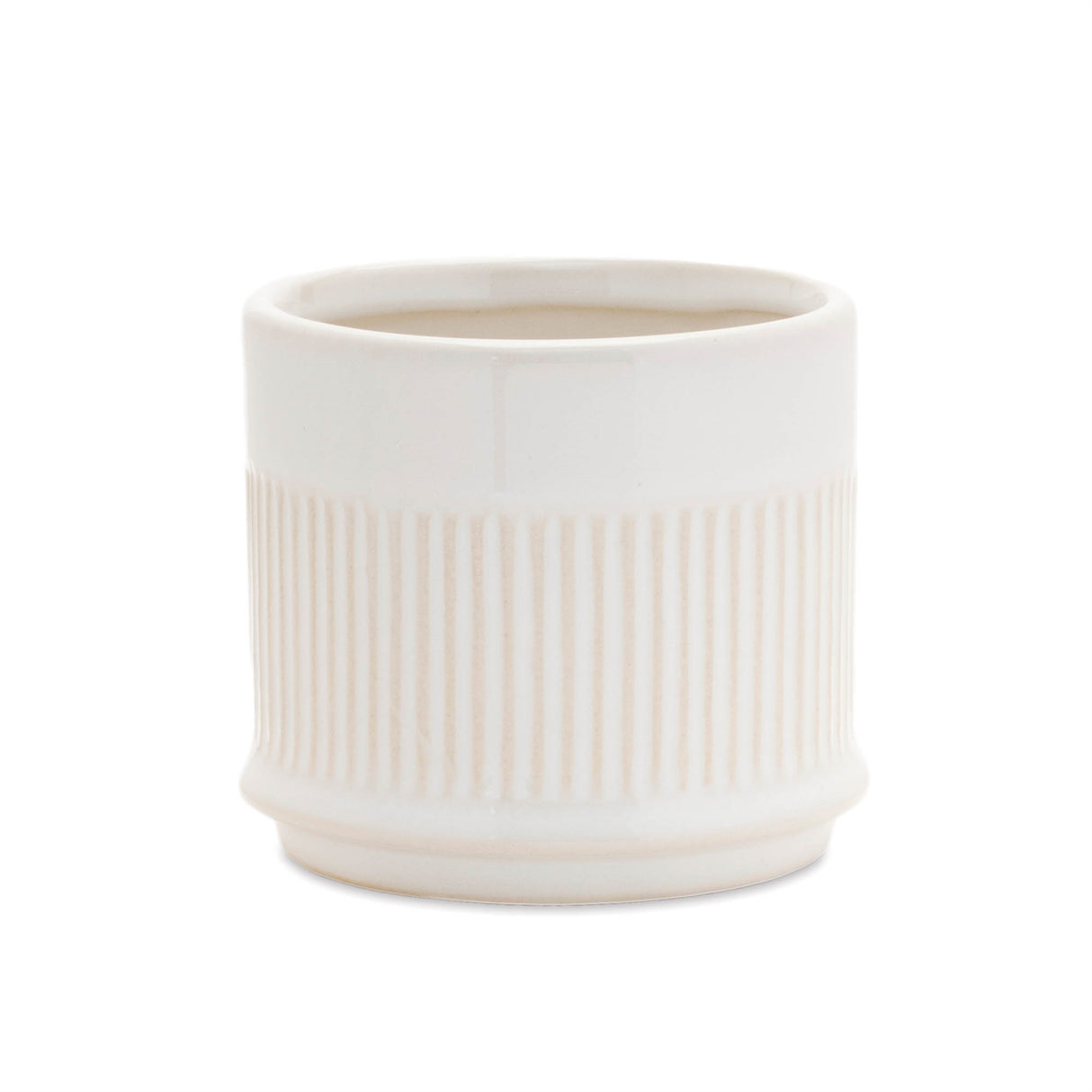 Ribbed Ceramic Planter (Set of 2)