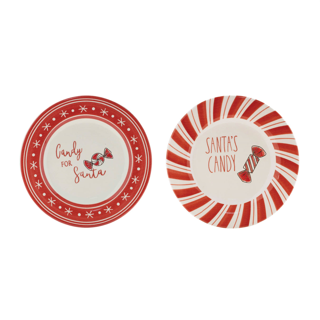 Ceramic-Santa-Candy-Plate-(Set-of-4)-Plates