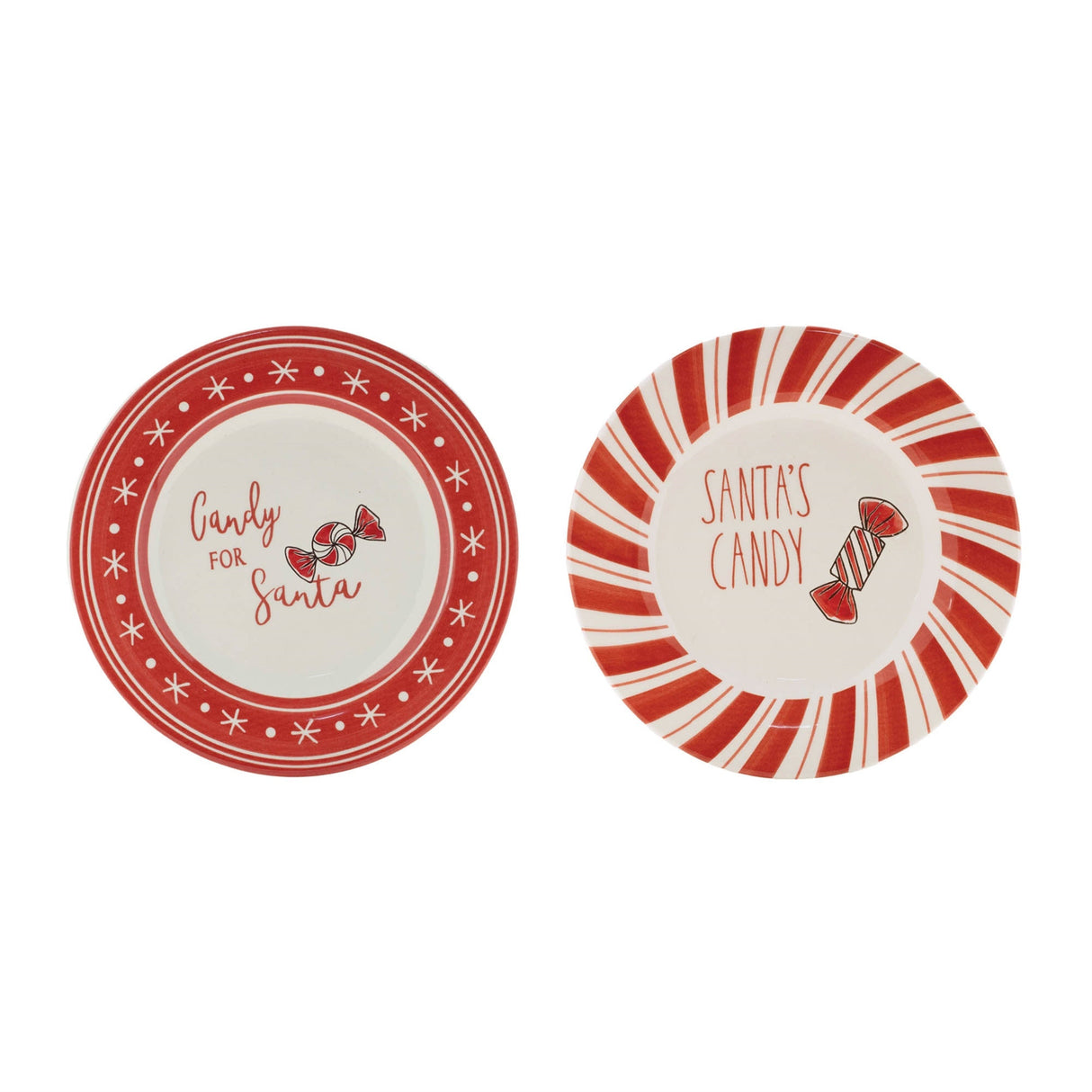Ceramic-Santa-Candy-Plate-(Set-of-4)-Plates
