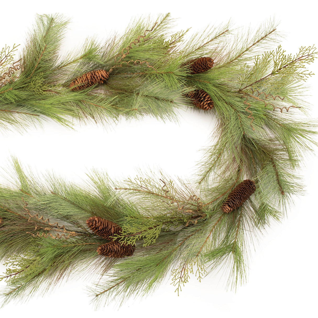 Long Needle Pine and Pinecone Garland 6'L
