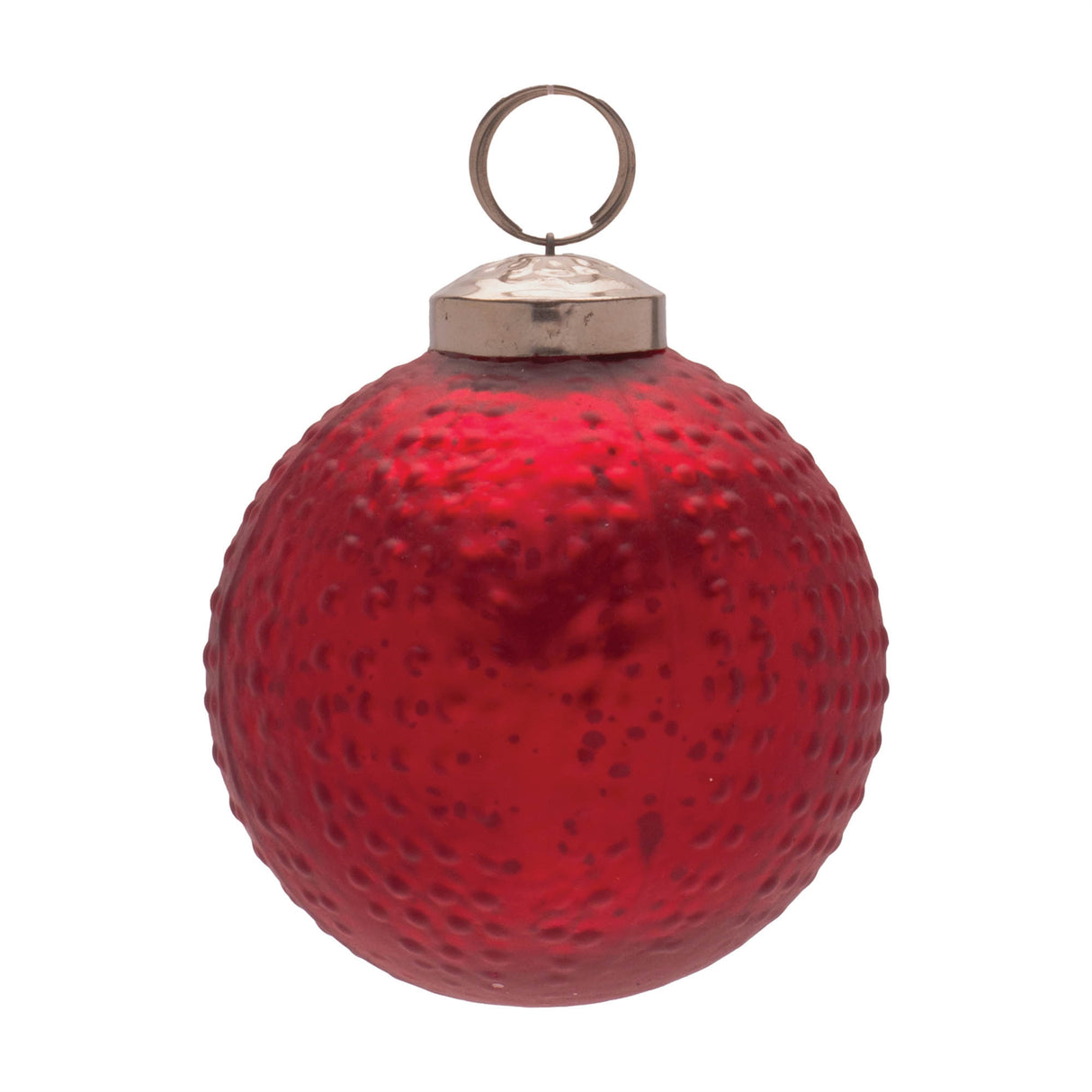 Hobnail-mercury-glass-ball-ornament-(set-of-6)-Christmas-Ornaments
