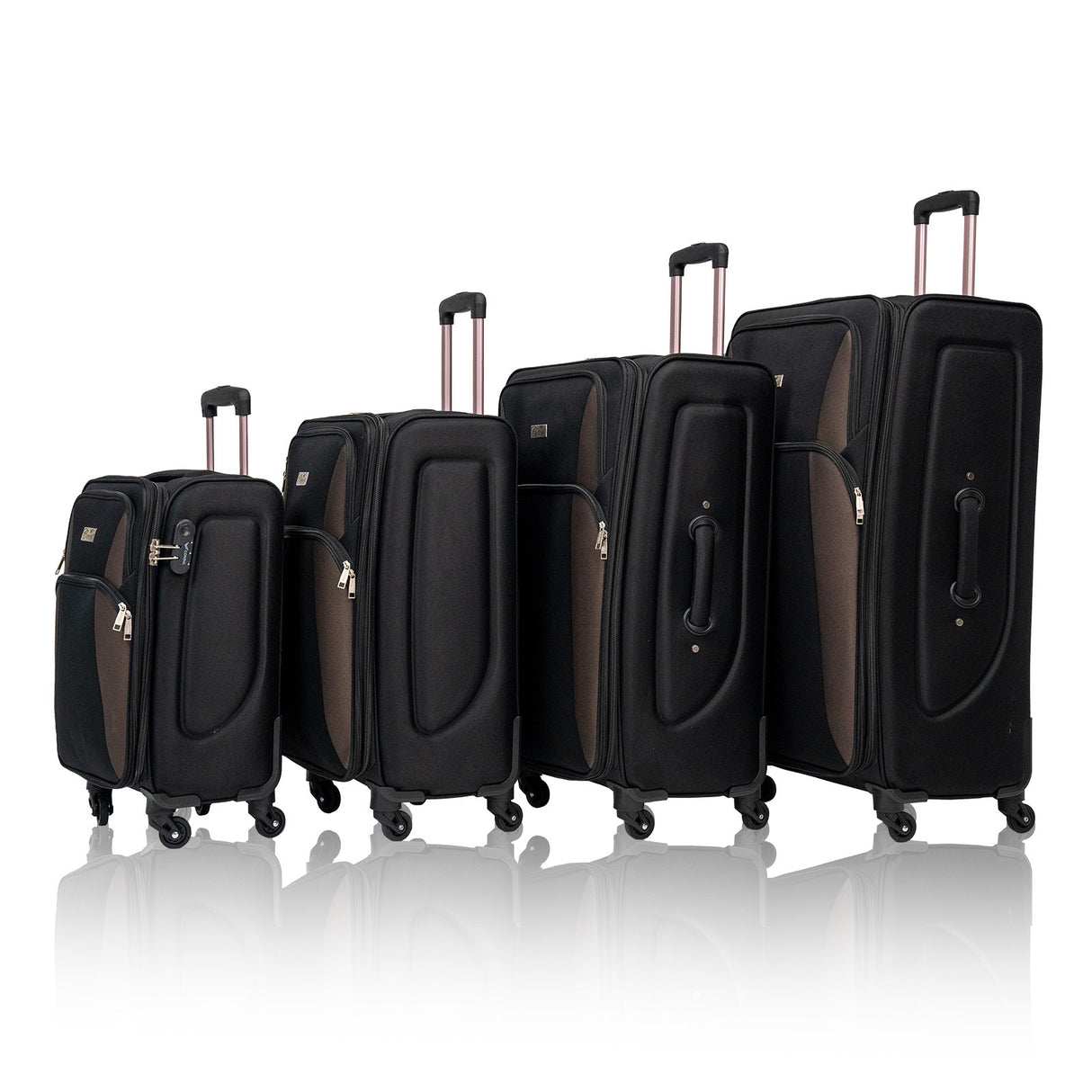 Black-4-Piece-Luggage-Set-–-20”,-24”,-28”,-32”-Luggage