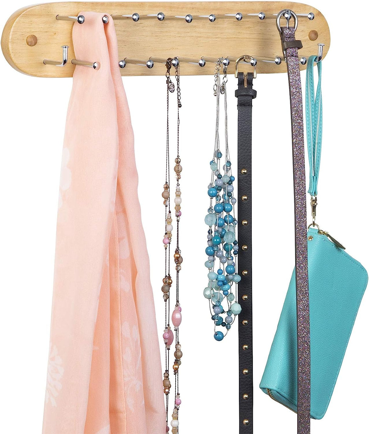 Wall Mounted Tie, Belt and Scarf Hanger