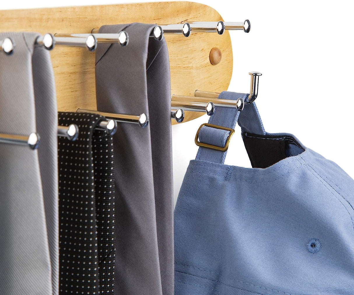 Wall Mounted Tie, Belt and Scarf Hanger