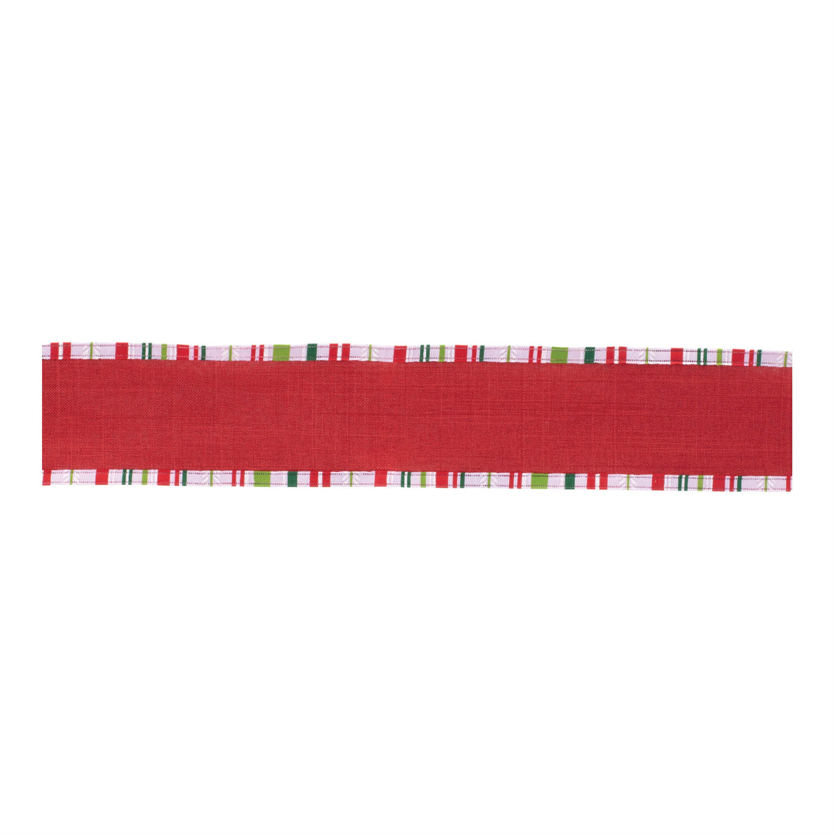 Striped-trim-wired-ribbon-(set-of-2)-Ribbons-&-Trim