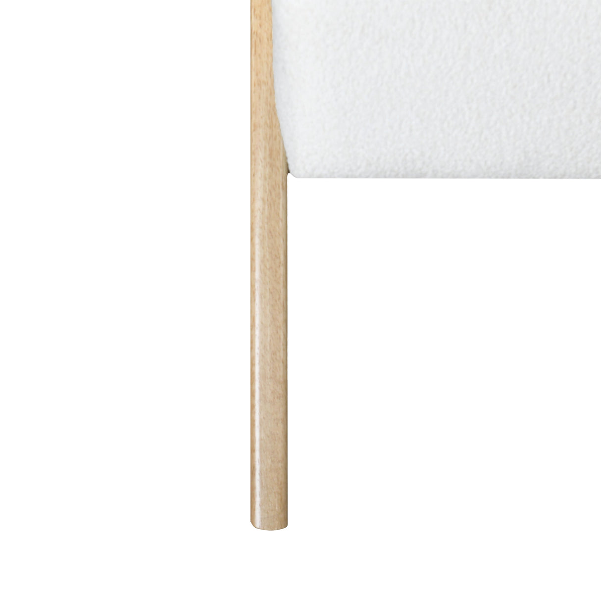 Modern Accent Chair with White Polyester Upholstery and Solid Wood Frame